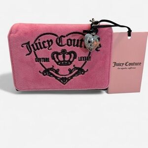 Juicy Couture Pink Clutch with Heart Design